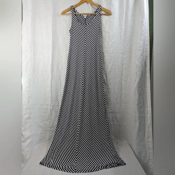 Merona striped navy and white maxi sun dress, women's size extra small  A11 - Picture 1 of 5